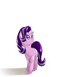 Size: 1489x1489 | Tagged: safe, artist:kurogewapony, character:starlight glimmer, species:pony, species:unicorn, female, looking up, shadow, simple background, solo