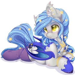 Size: 1600x1600 | Tagged: safe, artist:pvrii, oc, oc only, oc:midnight radiance, species:bat pony, species:pony, bat pony oc, bat wings, bracelet, chest fluff, clothing, colored hooves, colored wings, cute, digital art, ear fluff, ear piercing, earring, ethereal mane, female, galaxy mane, lightly watermarked, mare, ocbetes, open mouth, piercing, prone, simple background, socks, solo, thigh highs, transparent background, unshorn fetlocks, watermark