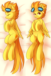 Size: 1024x1536 | Tagged: safe, artist:airiniblock, rcf community, character:spitfire, species:pegasus, species:pony, body pillow, body pillow design, cute, cutefire, featureless crotch, female, lightly watermarked, mare, smiling, solo, watermark