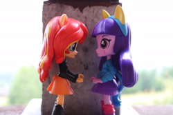 Size: 6000x4000 | Tagged: safe, artist:artofmagicpoland, character:sunset shimmer, character:twilight sparkle, character:twilight sparkle (alicorn), species:alicorn, species:pony, my little pony:equestria girls, doll, equestria girls minis, female, irl, meeting, photo, toy