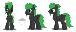 Size: 1377x589 | Tagged: safe, artist:flash equestria photography, oc, oc only, oc:villainshima, 3/4 view, cutie mark, front view, male, multiple views, reference sheet, side view, simple background, solo, white background
