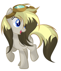 Size: 1024x1188 | Tagged: safe, artist:mintoria, oc, oc only, oc:max whooves, parent:derpy hooves, parent:doctor whooves, parents:doctorderpy, species:pegasus, species:pony, female, goggles, mare, offspring, simple background, solo, transparent background
