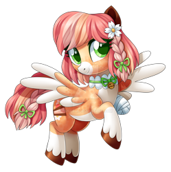 Size: 1024x1027 | Tagged: safe, artist:centchi, oc, oc:baby cakes, species:pegasus, species:pony, amputee, bandage, bell, bell collar, collar, female, mare, missing limb, simple background, solo, stump, transparent background, watermark