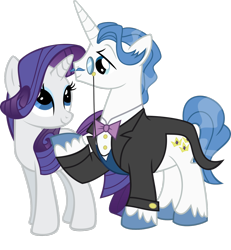 Size: 1280x1387 | Tagged: safe, artist:the smiling pony, character:fancypants, character:rarity, species:pony, species:unicorn, ship:raripants, female, male, shipping, simple background, straight, transparent background, vector