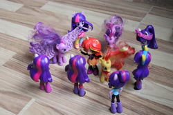Size: 6000x4000 | Tagged: safe, artist:artofmagicpoland, photographer:artofmagicpoland, character:sunset shimmer, character:twilight sparkle, character:twilight sparkle (scitwi), species:eqg human, species:pony, ship:sunsetsparkle, my little pony:equestria girls, doll, equestria girls minis, eqventures of the minis, excited, female, happy, human ponidox, irl, lesbian, multeity, photo, poland, ponidox, self ponidox, shipping, sparkle sparkle sparkle, sunset polygon, sunset twiangle, toy