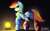 Size: 3888x2423 | Tagged: safe, artist:airiniblock, part of a set, rcf community, character:rainbow dash, species:pegasus, species:pony, g4, chest fluff, clothing, colored pupils, cute, ear fluff, featureless crotch, female, halloween, holiday, lantern, looking at you, looking back, looking back at you, mare, patreon, patreon logo, plot, raised hoof, smiling, socks, stockings, striped socks, stupid sexy rainbow dash, thigh highs, three quarter view