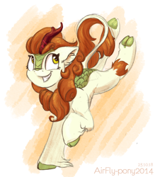 Size: 1280x1458 | Tagged: safe, artist:airfly-pony, rcf community, character:autumn blaze, species:kirin, episode:sounds of silence, g4, my little pony: friendship is magic, awwtumn blaze, cute, ear fluff, female, kirinbetes, looking up, sketch, smiling, solo