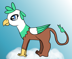 Size: 1248x1024 | Tagged: safe, artist:platinumdrop, oc, oc only, unnamed oc, species:griffon, solo