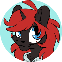 Size: 4714x4714 | Tagged: safe, artist:cutepencilcase, oc, species:pony, absurd resolution, commission, red and black oc