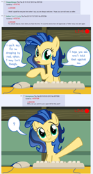 Size: 829x1548 | Tagged: safe, artist:flash equestria photography, oc, oc:milky way, species:earth pony, species:pony, 4chan, ask, computer mouse, female, keyboard, mare, milkmare of trottingham, solo, tumblr