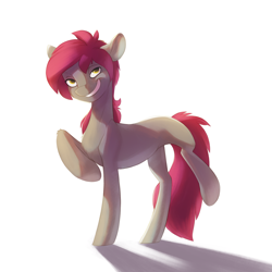Size: 2000x2000 | Tagged: safe, artist:vistamage, oc, oc:kelter, species:earth pony, species:pony, grin, simple background, smiling, white background