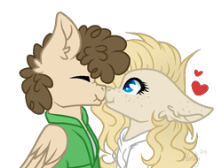 Size: 766x582 | Tagged: safe, artist:mintoria, oc, oc only, oc:dusty, species:pegasus, species:pony, boop, female, male, mare, noseboop, simple background, stallion, transparent background