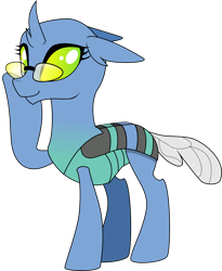 Size: 1432x1743 | Tagged: safe, artist:dsana, oc, oc:stainless key, species:changeling, species:reformed changeling, 2019 community collab, derpibooru community collaboration, changedling oc, changeling oc, simple background, solo, transparent background