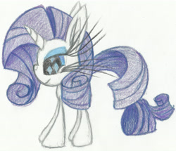 Size: 5665x4867 | Tagged: safe, artist:cybersquirrel, part of a set, character:rarity, species:pony, species:unicorn, absurd resolution, cutie mark eyes, giant head, prismacolors, simple background, traditional art, white background, wingding eyes