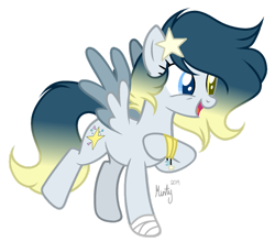 Size: 1280x1126 | Tagged: safe, artist:mintoria, oc, oc:star dust, species:pegasus, species:pony, female, heterochromia, mare, simple background, solo, transparent background, two toned wings