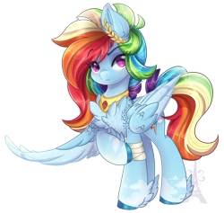 Size: 1920x1822 | Tagged: safe, artist:pvrii, character:rainbow dash, species:pegasus, species:pony, bandage, cloven hooves, element of loyalty, female, mare, simple background, solo, transparent background