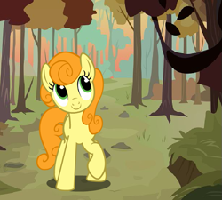 Size: 699x629 | Tagged: safe, artist:flash equestria photography, character:carrot top, character:golden harvest, species:pony, 30 minute art challenge, autumn, forest, strolling