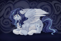 Size: 1024x683 | Tagged: safe, artist:azure-art-wave, oc, oc:azure, species:pegasus, species:pony, anxiety, crying, female, mare, prone, solo, vent art