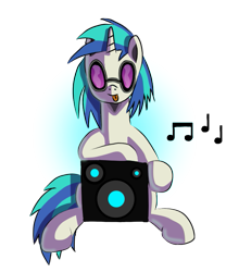 Size: 579x659 | Tagged: safe, artist:platinumdrop, character:dj pon-3, character:vinyl scratch, species:pony, female, simple background, solo, speaker, transparent background