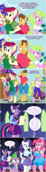Size: 800x2996 | Tagged: safe, artist:flash equestria photography, character:caramel, character:daisy, character:lily, character:lily valley, character:pinkie pie, character:rarity, character:roseluck, character:spike, character:twilight sparkle, character:twilight sparkle (alicorn), species:alicorn, species:anthro, species:earth pony, species:pony, species:unguligrade anthro, species:unicorn, breasts, comic, female, male, mare, oatmeal are you crazy, scrunchy face, show accurate anthro, stallion, wide hips