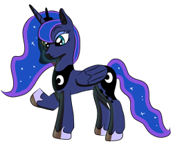 Size: 2038x1693 | Tagged: safe, artist:platinumdrop, character:princess luna, species:pony, female, simple background, solo, transparent background
