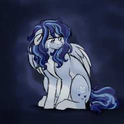 Size: 1024x1024 | Tagged: safe, artist:azure-art-wave, oc, oc:azure, species:pegasus, species:pony, crying, female, mare, solo, vent art