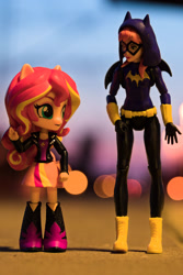 Size: 1024x1536 | Tagged: safe, artist:artofmagicpoland, character:sunset shimmer, my little pony:equestria girls, batgirl, dc comics, dc superhero girls, doll, equestria girls minis, eqventures of the minis, female, irl, photo, toy