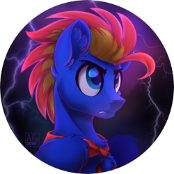 Size: 3500x3500 | Tagged: safe, artist:airfly-pony, rcf community, oc, oc:wing hurricane, species:pegasus, species:pony, bust, cheek fluff, chest fluff, ear fluff, male, portrait, solo, wing fluff