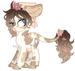 Size: 1280x1209 | Tagged: safe, artist:mintoria, oc, oc:prudence, species:cow, cow pony, female, simple background, solo, transparent background, udder