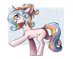 Size: 1953x1581 | Tagged: safe, artist:vincher, oc, oc only, oc:oofy colorful, species:pony, species:unicorn, solo