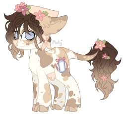 Size: 1280x1181 | Tagged: safe, artist:mintoria, oc, oc:prudence, cow pony, simple background, solo, transparent background, udder