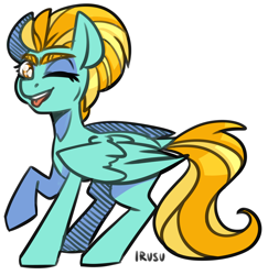 Size: 2044x2099 | Tagged: safe, artist:lrusu, character:lightning dust, species:pegasus, species:pony, female, mare, solo, tongue out