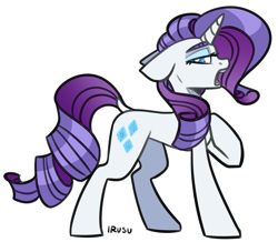 Size: 2397x2087 | Tagged: safe, artist:lrusu, character:rarity, species:pony, species:unicorn, female, mare, open mouth, simple background, solo
