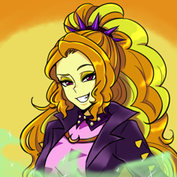 Size: 1000x1000 | Tagged: safe, artist:raika0306, character:adagio dazzle, equestria girls:sunset's backstage pass, g4, my little pony: equestria girls, my little pony:equestria girls, spoiler:eqg series (season 2), clothing, female, jacket, leather jacket, looking at you, solo, spiked headband