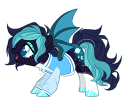 Size: 1280x1054 | Tagged: safe, artist:mintoria, oc, species:bat pony, species:pony, clothing, female, jacket, mare, simple background, solo, transparent background