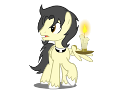Size: 800x600 | Tagged: safe, alternate version, artist:flash equestria photography, oc, oc only, oc:sable quill, species:pegasus, species:pony, background removed, black mane, brown eyes, candle, clerical collar, priest, show accurate, simple background, solo, transparent background, vector, wing hold