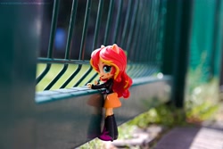 Size: 6016x4012 | Tagged: safe, artist:artofmagicpoland, character:sunset shimmer, my little pony:equestria girls, cute, doll, equestria girls minis, eqventures of the minis, female, looking at you, shimmerbetes, solo, toy