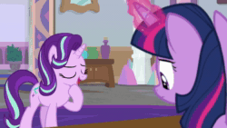 Size: 1280x720 | Tagged: safe, artist:kikirdcz, artist:nighty, artist:wissle, artist:zouyugi, edit, edited screencap, screencap, character:starlight glimmer, character:sunburst, character:trixie, character:twilight sparkle, character:twilight sparkle (alicorn), species:alicorn, species:pony, species:unicorn, ship:starburst, ship:startrix, ship:startrixburst, episode:a horse shoe-in, g4, my little pony: friendship is magic, animated, bisexual, female, kissing, lesbian, love triangle, male, mare, parody, polyamory, scene parody, shipper on deck, shipping, sound, stallion, straight, twilight the shipper, webm, youtube link