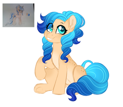 Size: 4000x3500 | Tagged: safe, artist:azure-art-wave, oc, oc:sunwave, species:earth pony, species:pony, female, mare, simple background, solo, white background