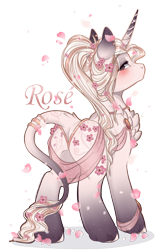 Size: 1920x2942 | Tagged: safe, artist:pvrii, oc, oc:rose, species:pony, species:unicorn, female, mare, simple background, solo, transparent background