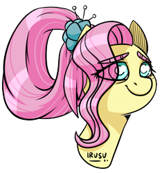 Size: 1315x1406 | Tagged: safe, artist:lrusu, character:fluttershy, species:pegasus, species:pony, episode:the last problem, g4, my little pony: friendship is magic, bust, eye clipping through hair, female, mare, older, older fluttershy, portrait, simple background, smiling, solo, three quarter view, transparent background