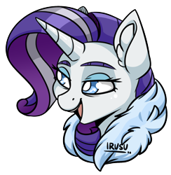 Size: 1340x1375 | Tagged: safe, artist:lrusu, character:rarity, species:pony, episode:the last problem, g4, my little pony: friendship is magic, bust, female, lidded eyes, mare, older, older rarity, open mouth, simple background, skunk stripe, solo, transparent background