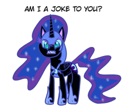 Size: 1920x1646 | Tagged: safe, artist:platinumdrop, character:nightmare moon, character:princess luna, species:alicorn, species:pony, my little pony:pony life, am i a joke to you?, female, mare, simple background, solo, transparent background