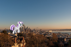 Size: 2918x1942 | Tagged: safe, artist:jeatz-axl, character:twilight velvet, species:pony, species:unicorn, city, female, giant pony, giantess, highrise ponies, irl, macro, photo, ponies in real life, seattle, space needle, washington (state)