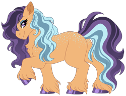 Size: 1024x780 | Tagged: safe, artist:azure-art-wave, oc, oc only, oc:black diamond, species:earth pony, species:pony, body freckles, female, freckles, mare, simple background, solo, transparent background, unshorn fetlocks