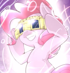 Size: 1970x2048 | Tagged: safe, artist:kurogewapony, character:pinkie pie, species:earth pony, species:pony, 2020, cute, diapinkes, female, happy new year 2020, mare, new year, smiling, solo, sunglasses