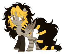 Size: 1280x1072 | Tagged: safe, artist:mintoria, oc, oc:bee, species:pegasus, species:pony, female, mare, simple background, solo, transparent background