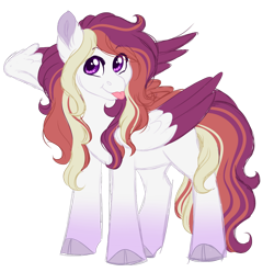 Size: 1024x1017 | Tagged: safe, artist:azure-art-wave, oc, oc:summer ballad, parent:rainbow dash, parent:twilight sparkle, parents:twidash, species:pegasus, species:pony, magical lesbian spawn, male, offspring, simple background, solo, stallion, tongue out, transparent background, two toned wings, wings