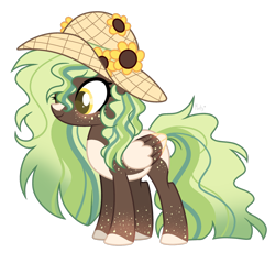 Size: 1280x1179 | Tagged: safe, artist:mintoria, oc, oc:sunflower, species:pegasus, species:pony, clothing, colored wings, female, hat, mare, simple background, solo, transparent background, two toned wings, wings
