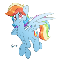 Size: 3200x3300 | Tagged: safe, artist:fluffyxai, character:rainbow dash, species:pegasus, species:pony, alternate hairstyle, chest fluff, cute, dashabetes, female, flying, high res, leg fluff, mare, simple background, smiling, spread wings, transparent background, wings